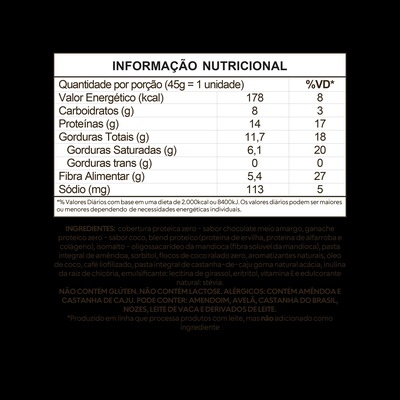 Barrinha Proteica Selvs de Colágeno Café com Coco 45g - Foto 2