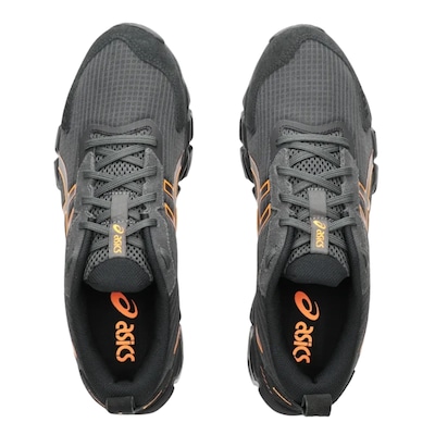 Tênis Asics Quantum 360 CTW Preto e Laranja - Masculino - Foto 4