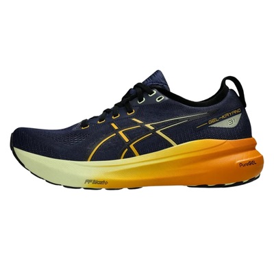 Tênis Asics Gel Kayano 31 Corrida Grafite e Amarelo - Masculino - Foto 2