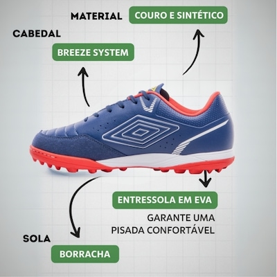 Chuteira Society Umbro Neo-Comfort - Masculino - Foto 3