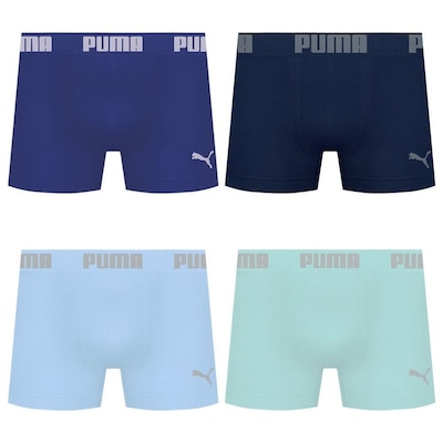 Cueca Puma Boxer Sem Costura - 4 unidades - Masculina - Foto 1