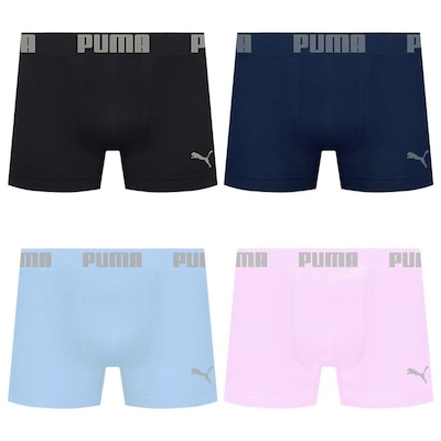 Cueca Puma Boxer Sem Costura - 4 unidades - Masculina - Foto 1