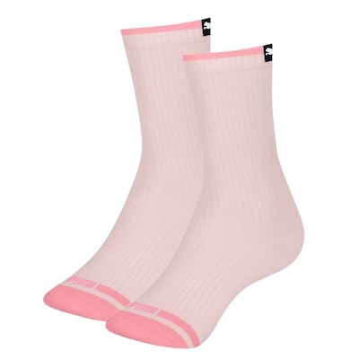 Meia Cano Médio Puma Esportiva - 2 pares - Feminina - Foto 2