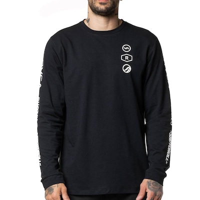 Camiseta Masculina RVCA Manga Longa Ruotolo Stack WT24 - Foto 1