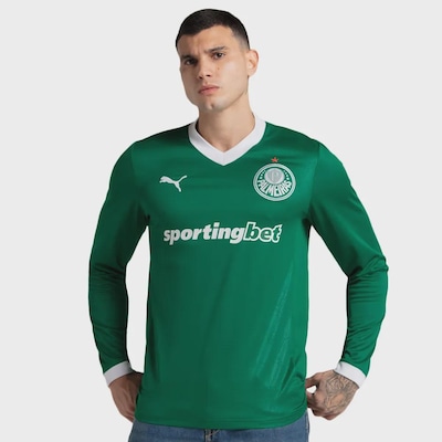Camisa do Palmeiras I 25/26 Puma Manga Longa Masculina Torcedor - Foto 1