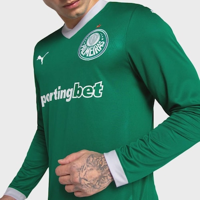 Camisa do Palmeiras I 25/26 Puma Manga Longa Masculina Torcedor - Foto 3