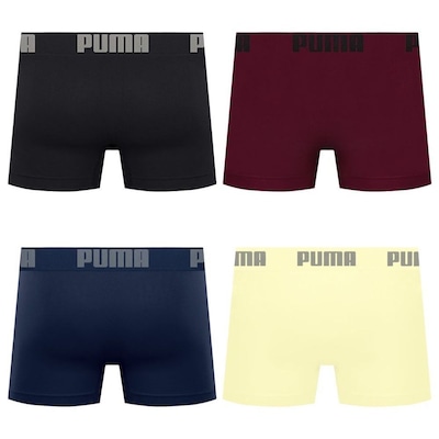 Cueca Boxer Sem Costura Puma - 4 unidades - Masculina - Foto 2