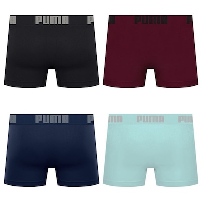 Cueca Boxer Sem Costura Puma - 4 unidades - Masculina - Foto 2