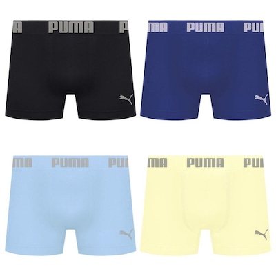 Cueca Boxer Sem Costura Puma - 4 unidades - Masculina - Foto 1
