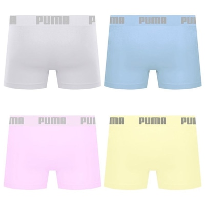 Cueca Boxer Sem Costura Puma - 4 unidades - Masculina - Foto 2