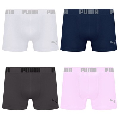 Cueca Boxer Sem Costura Puma - 4 unidades - Masculina - Foto 1