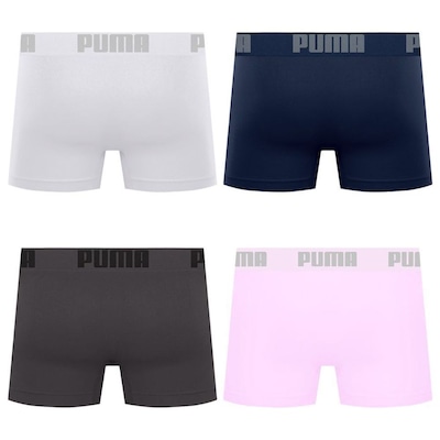 Cueca Boxer Sem Costura Puma - 4 unidades - Masculina - Foto 2