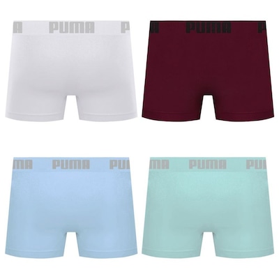 Cueca Boxer Sem Costura Puma - 4 unidades - Masculina - Foto 2