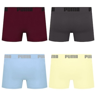 Cueca Boxer Sem Costura Puma - 4 unidades - Masculina - Foto 2