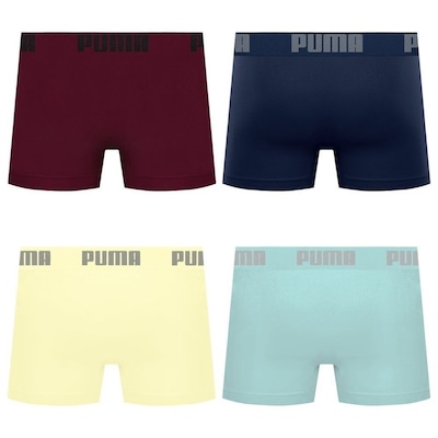 Cueca Boxer Sem Costura Puma - 4 unidades - Masculina - Foto 2