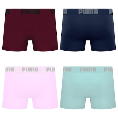 Cueca Boxer Sem Costura Puma - 4 unidades - Masculina - Foto 2