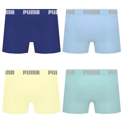 Cueca Boxer Sem Costura Puma - 4 unidades - Masculina - Foto 2