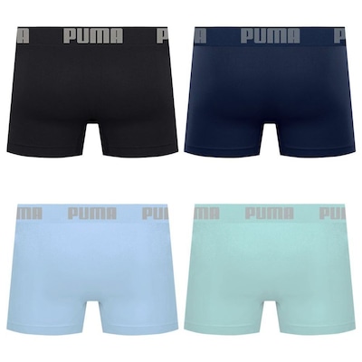 Cueca Boxer Sem Costura Puma - 4 unidades - Masculina - Foto 2