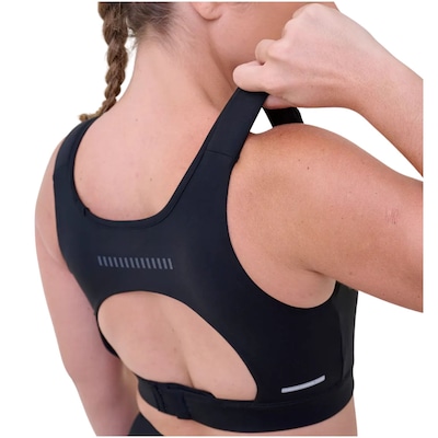 Top Authen Grit Bossa Ajustável 1 Bolso Reto Blackout Feminino - Foto 3
