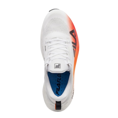 Tênis Fila Float Maxxi 2 Pró Corrida Branco e Laranja - Masculino - Foto 3