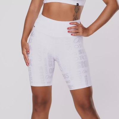 Bermuda Feminina Orbis Fitness Meia Coxa Jacquard Poliamida Cós Alto - Foto 3