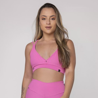Conjunto Orbis Fitness Feminino Short e Top Bojo Textura Canelado - Foto 3
