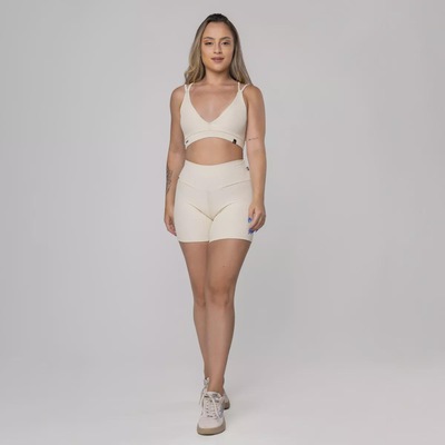 Conjunto Orbis Fitness Feminino Short e Top Bojo Textura Canelado - Foto 2