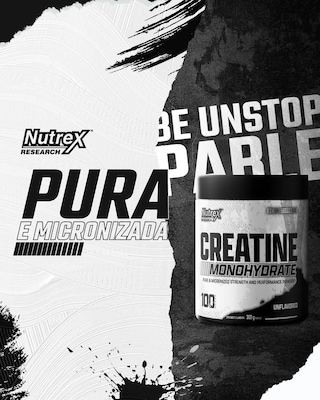Kit Creatina Monohidratada 300g - Nutrex + Coqueteleira 600ml - Universal - Foto 4