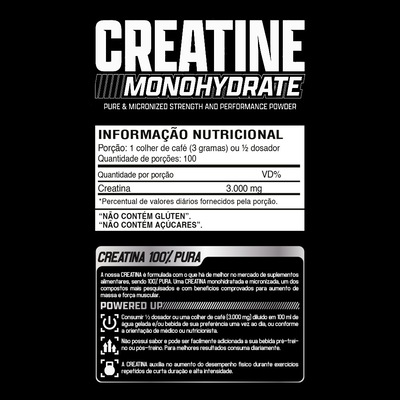 Kit Creatina Monohydrate Pura 500g - Nutrex + Coqueteleira 600ml - Universal - Foto 2