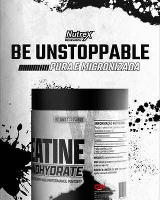 Kit Creatina Monohydrate Pura 500g - Nutrex + Coqueteleira 600ml - Universal - Foto 6