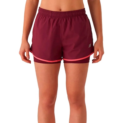 Short New Balance 2 em 1 Sport Essentials Feminino - Foto 1