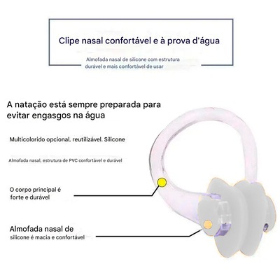 Kit Protetor De Ouvido Nasal E Anatômico Gold Sports - Foto 4