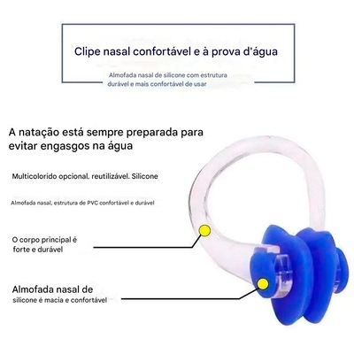 Kit Protetor De Ouvido Nasal E Anatômico Gold Sports - Foto 4