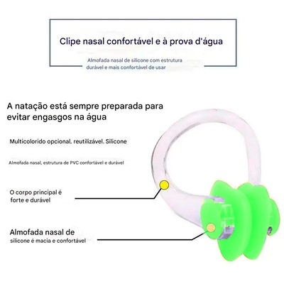 Kit Protetor De Ouvido Nasal E Anatômico Gold Sports - Foto 3