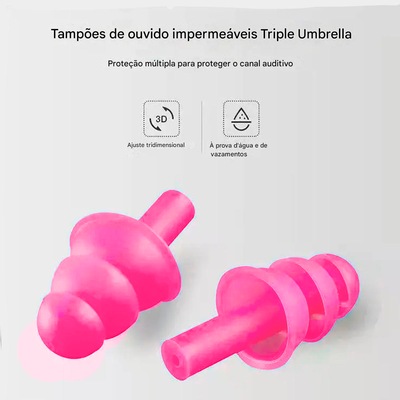 Kit Protetor De Ouvido Nasal E Anatômico Gold Sports - Foto 3