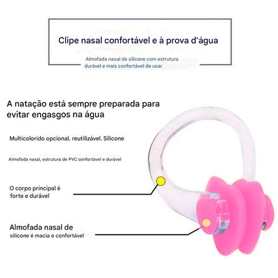 Kit Protetor De Ouvido Nasal E Anatômico Gold Sports - Foto 4