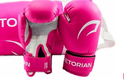 Kit Saco De Pancada + Luva Boxe Muay Thai 6OZ Edição Infantil - Pretorian - Foto 4