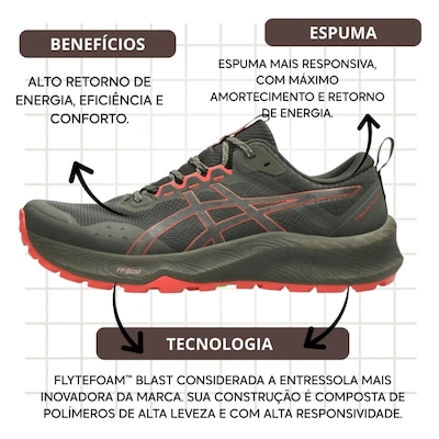 Kit Tênis ASICS Trabuco Terra 3 E Meia - Masculino - Foto 3