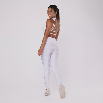 Calça Legging Orbis Cintura Alta Jacquard Poliamida - Foto 5