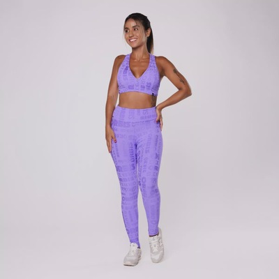 Calça Legging Orbis Cintura Alta Jacquard Poliamida - Foto 2