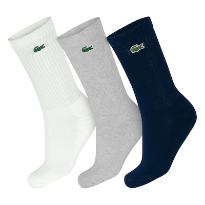 Meia Lacoste Core Active Performance 39 ao 42 Adulto - Pack com 03 Pares - Foto 1