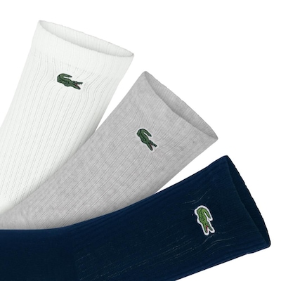 Meia Lacoste Core Active Performance 39 ao 42 Adulto - Pack com 03 Pares - Foto 2