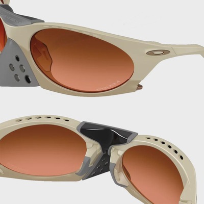 Óculos de Sol Unissex Oakley Plantaris Matte Sand Prizm Brown Gradient - Foto 5