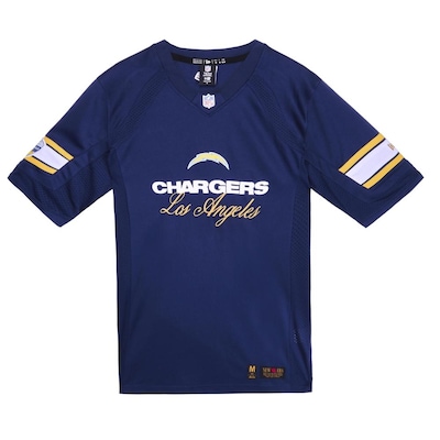Camiseta Masculina New Era Jersey Los Angeles Chargers  Preto NFL Game Sao Paulo 2025 - Foto 1