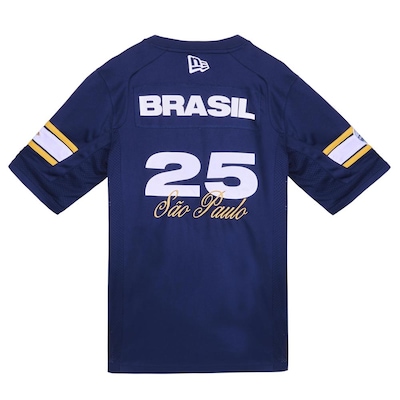 Camiseta Masculina New Era Jersey Los Angeles Chargers  Preto NFL Game Sao Paulo 2025 - Foto 2