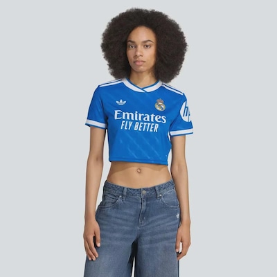 Camisa Cropped adidas Real Madrid Third 2026 Feminina - Foto 1