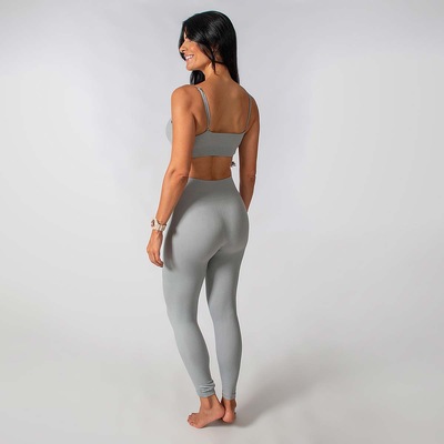 Conjunto Fit Calça E Top Alça Regulavel Alma Genius Feminino - Foto 3