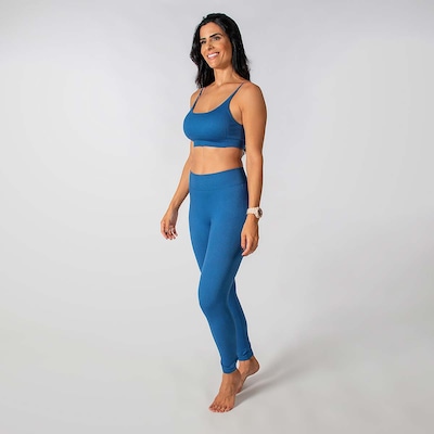 Conjunto Fitness Calça E Top Alça Regulavel Alma Genius Feminino - Foto 2