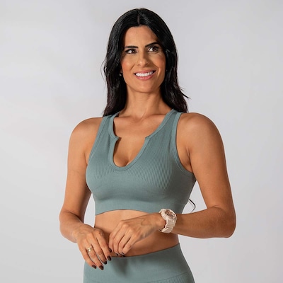 Conjunto Fitness Short E Regata Feminina Alma Genius Feminino - Foto 4