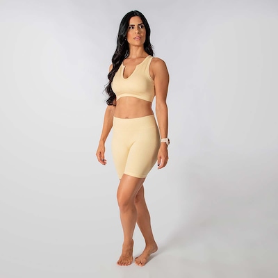 Conjunto Fitness Short E Regata Feminina Alma Genus Feminino - Foto 2